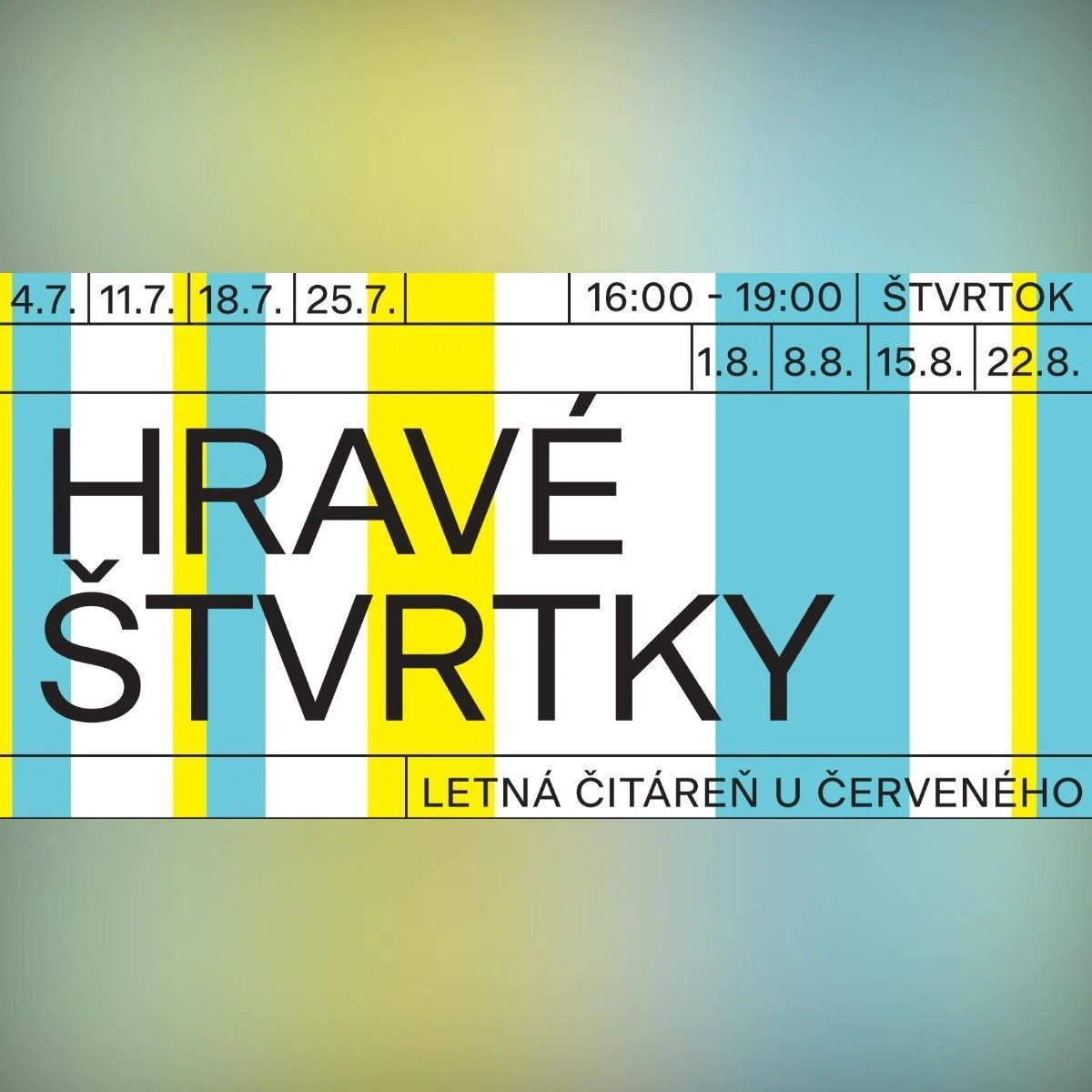 HRAVÝ ŠTVRTOK, Letná čitáreň U červeného raka, 1.08.2024