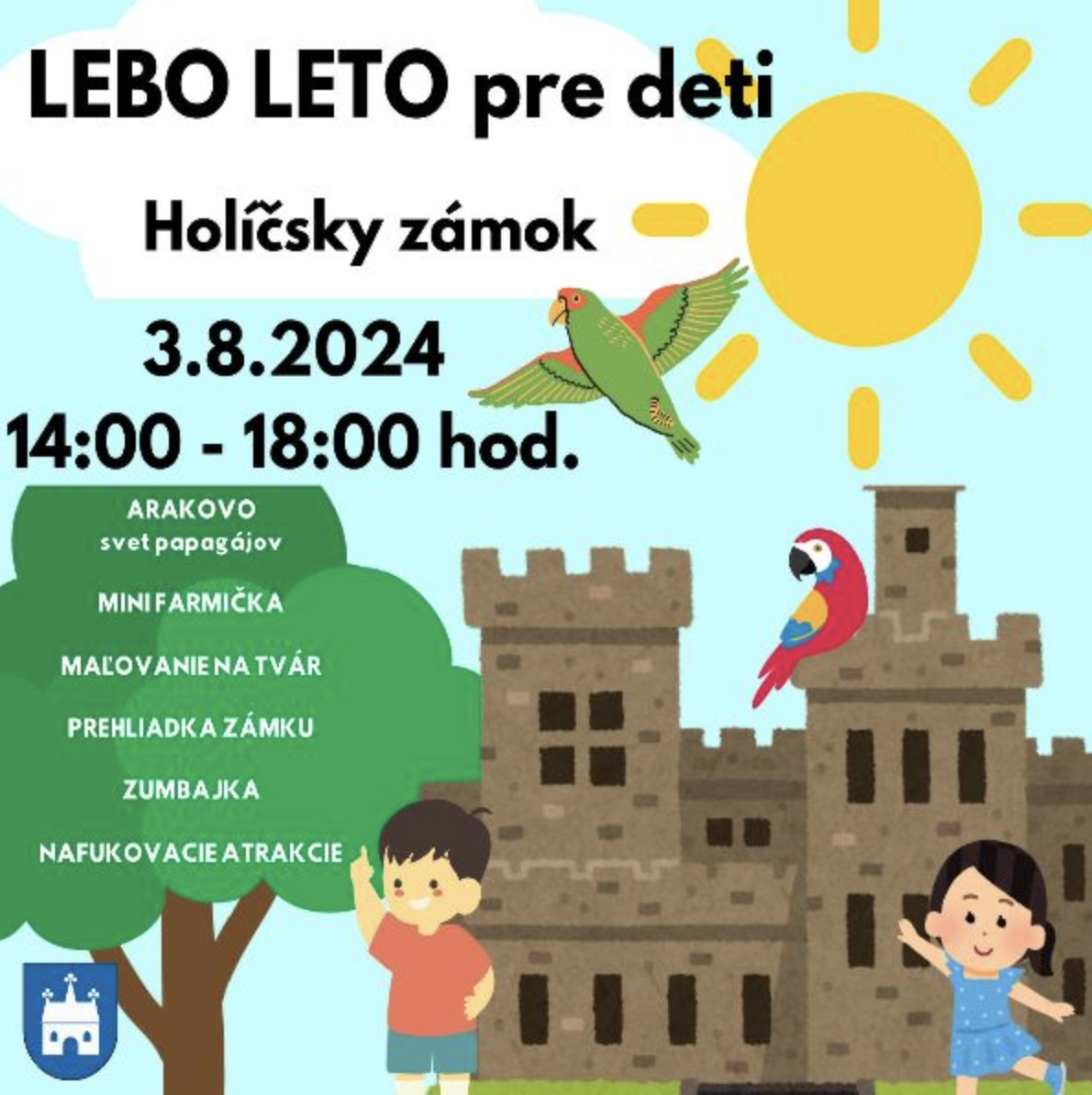 LEBO LETO PRE DETI, Holíčsky zámok, 3.08.2024