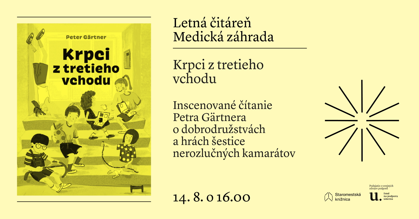 Krpci z tretieho vchodu, Letná čitáreň Medická záhrada, 14.08.2024   