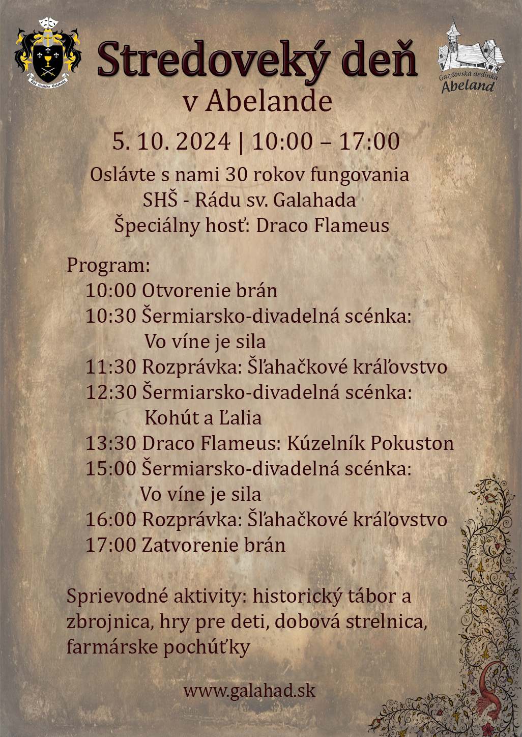 Rytiersky deň a vínobranie v Abelande