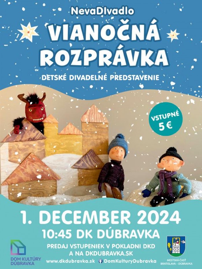 Detské nedeľné divadielko: Vianočná rozprávka, DK Dúbravka, 1.12.2024