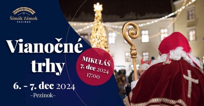Vianočné trhy a Mikuláš na zámku, Pezinok,  6. – 7.12.2024