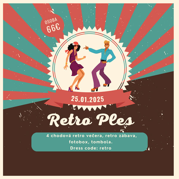Retro Ples 2025 v kaštieli Agátka, 25.1.2025
