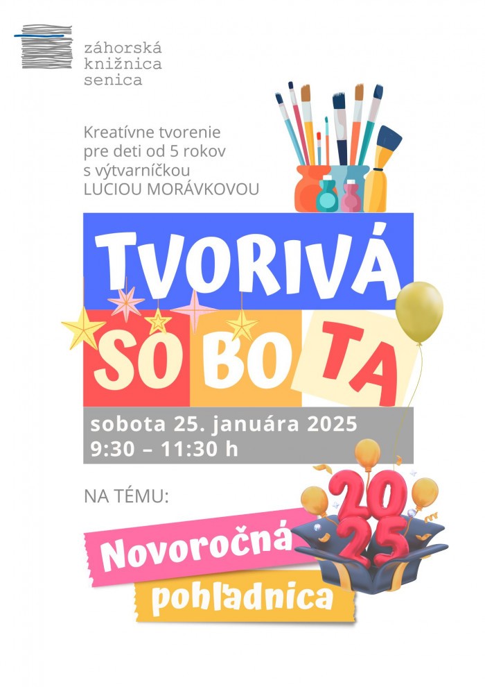 Tvorivá sobota v knižnici: Novoročná pohľadnica, Senica, 25.1.2025