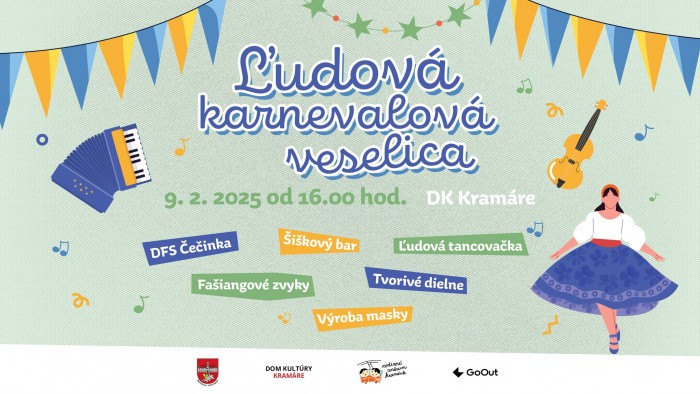 Ľudová karnevalová veselica, DK Kramáre, 9.2.2025