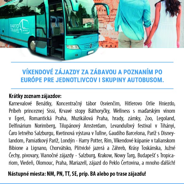 Nový poskytovateľ- Barto Travel, s.r.o.