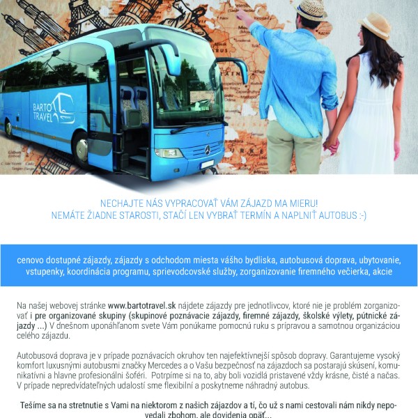 Nový poskytovateľ- Barto Travel, s.r.o.