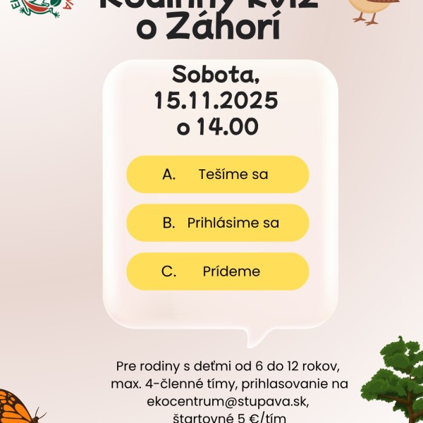 Tipy na víkend 14. – 16. novembra 2025
