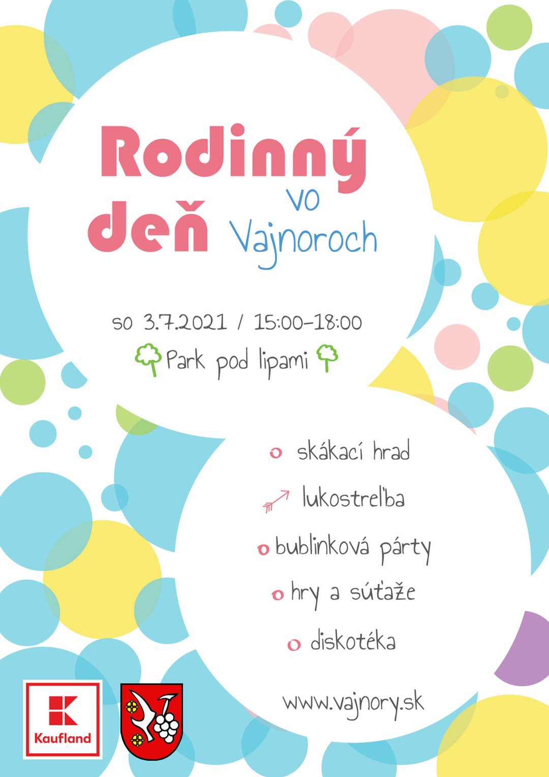 Rodinný deň vo Vajnoroch - 3.7.2021, Park pod lipami od 15:00 do 18:00