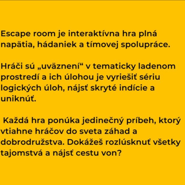 Nový poskytovateľ- EscapeSpoTT