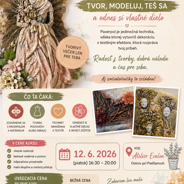 Zažite farebný Ateliér Evalon  v Júni